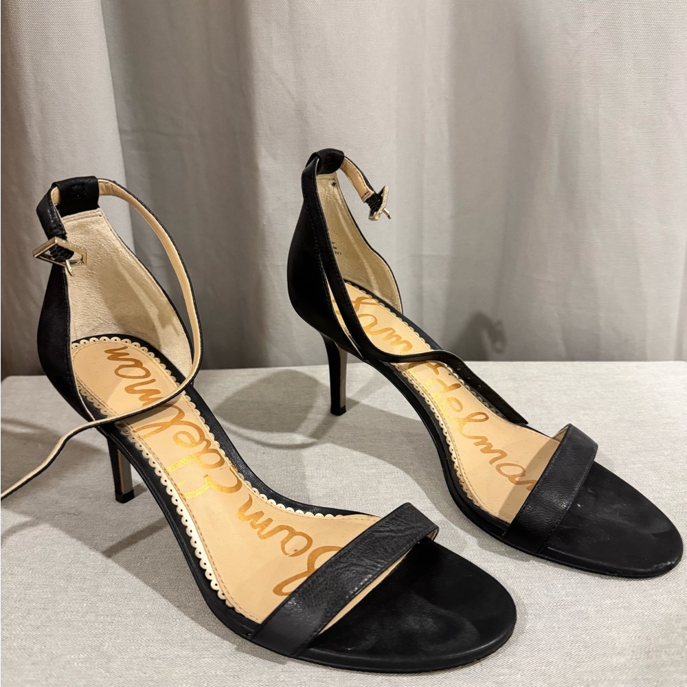 Sam Edelman Black Ankle Strap Heels
